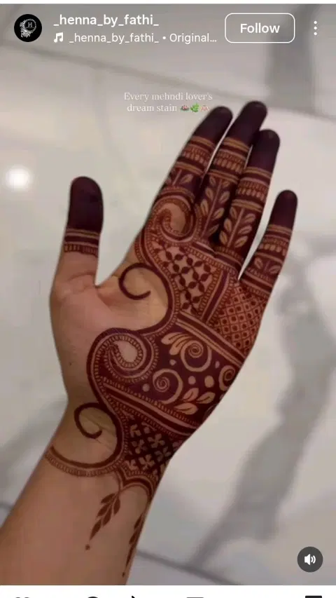 arabic simple bel front hand mehndi design