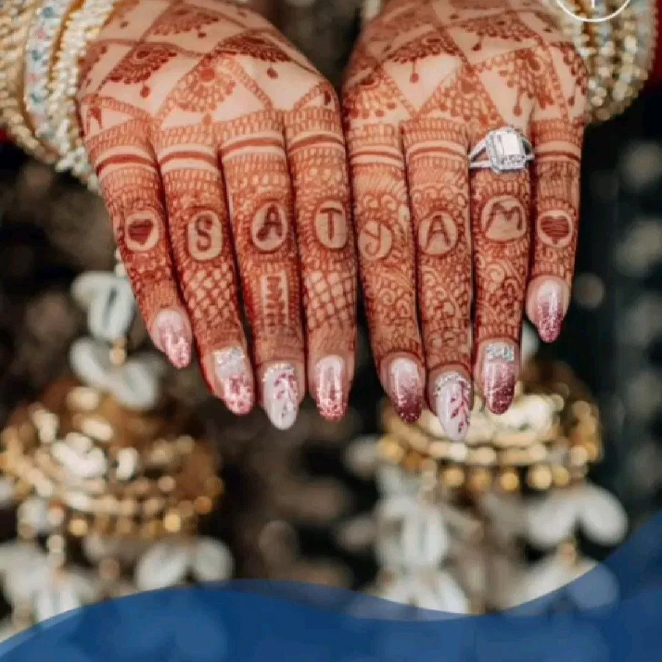 Bridal Simple Back Hand Mehndi Design with Figures and Hearts for Engagement (2)
