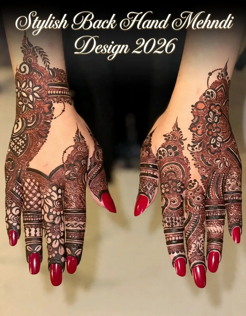 Aesthetic Bridal Back Hand Mehndi Design (13)