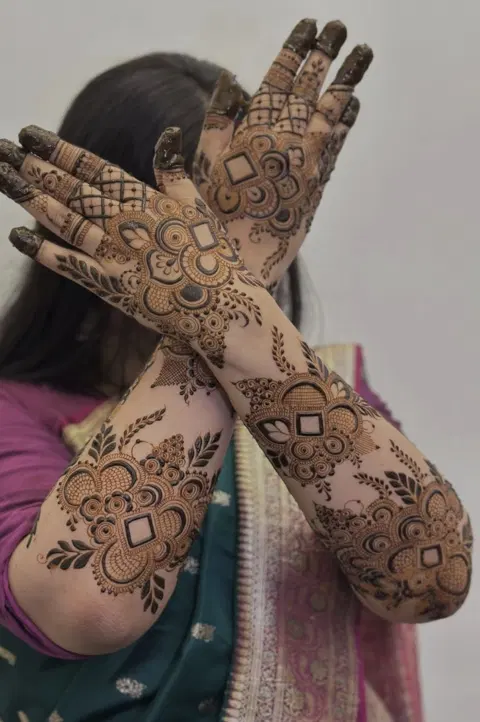 arabic bridal arm mehndi design