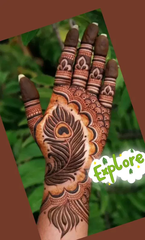 arabic bridal deity front hand mehndi design