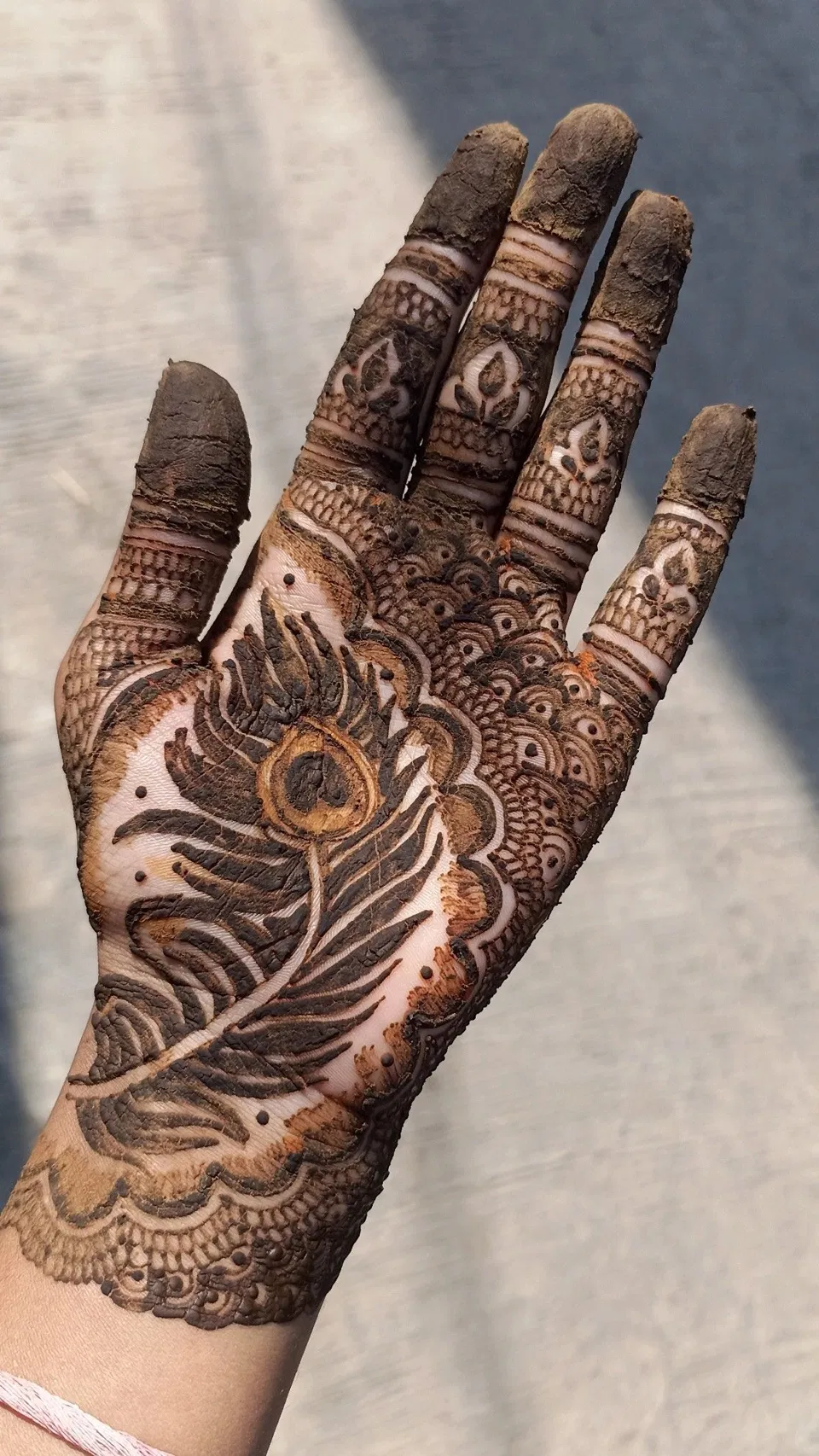 Bridal Stylish Full Hand Mehndi Design with Peacock