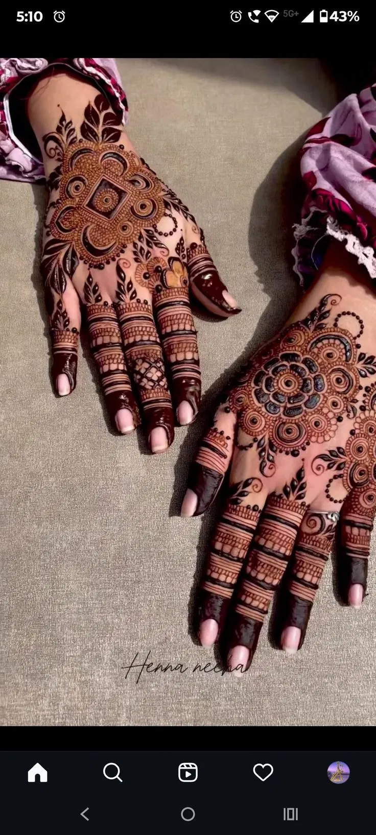 Aesthetic Bridal Back Hand Mehndi Design with Jaal for Eid (3)