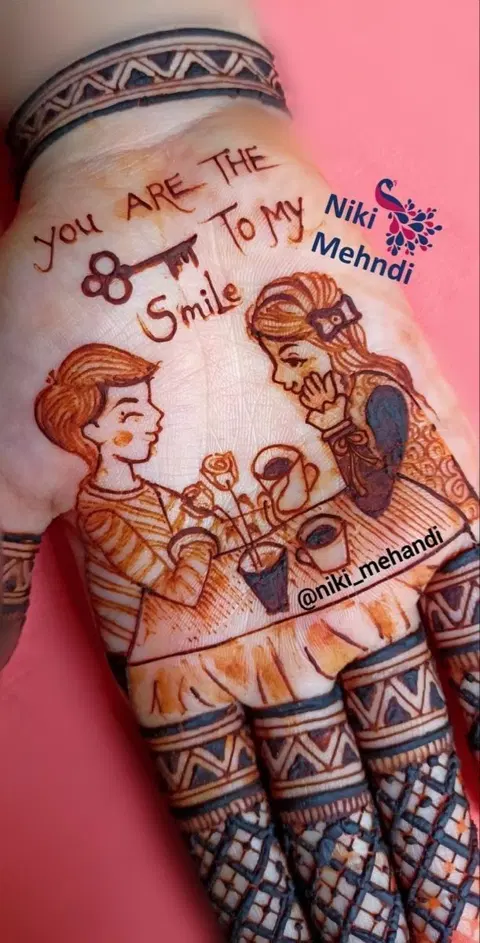 bridal deity mehndi design