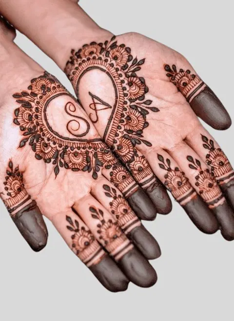 figure full hand mehndi design