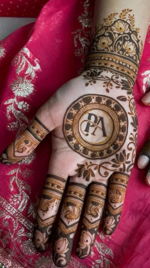 circle arm mehndi design