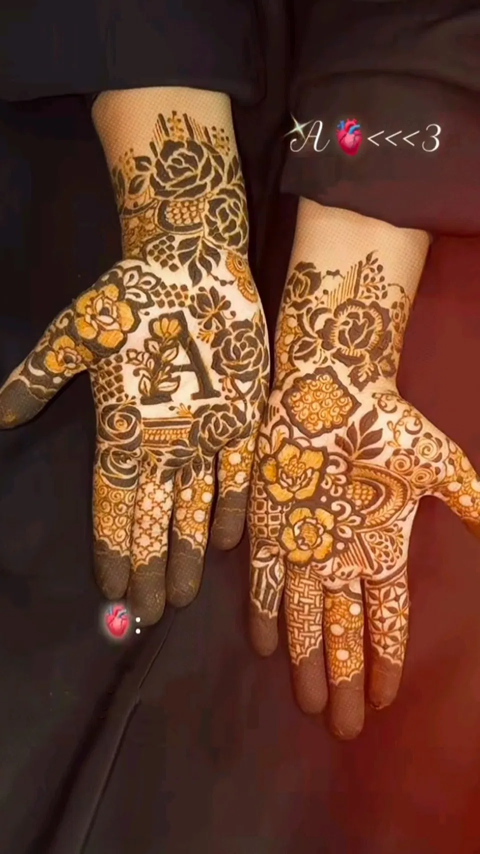 Bridal Stylish Full Hand Mehndi Design with Figures and Hidden Name