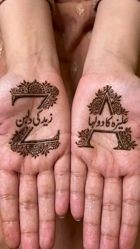 indian simple figure finger mehndi design