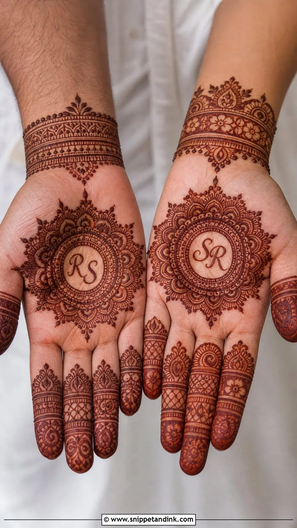 Bridal Stylish Full Hand Mehndi Design with Gol Tikki, Deity and Figures