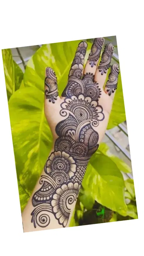 arabic bel back hand mehndi design