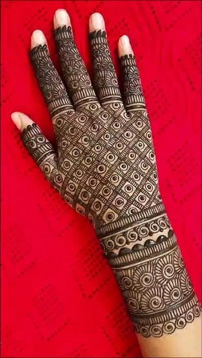 arabic bridal back hand mehndi design