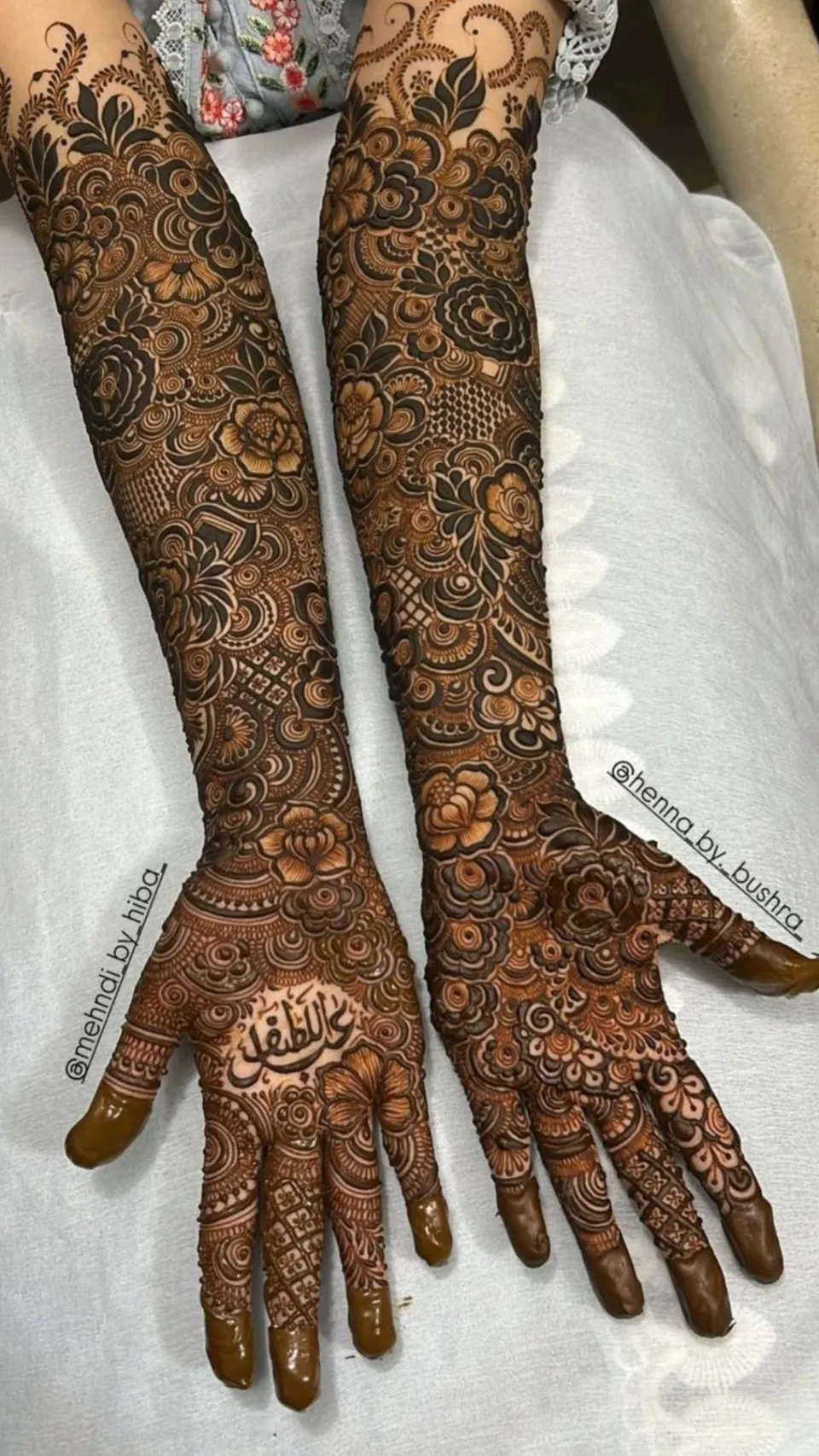 Aesthetic Arabic Arm Mehndi Design with Figures and Jaal for Engagement (3)