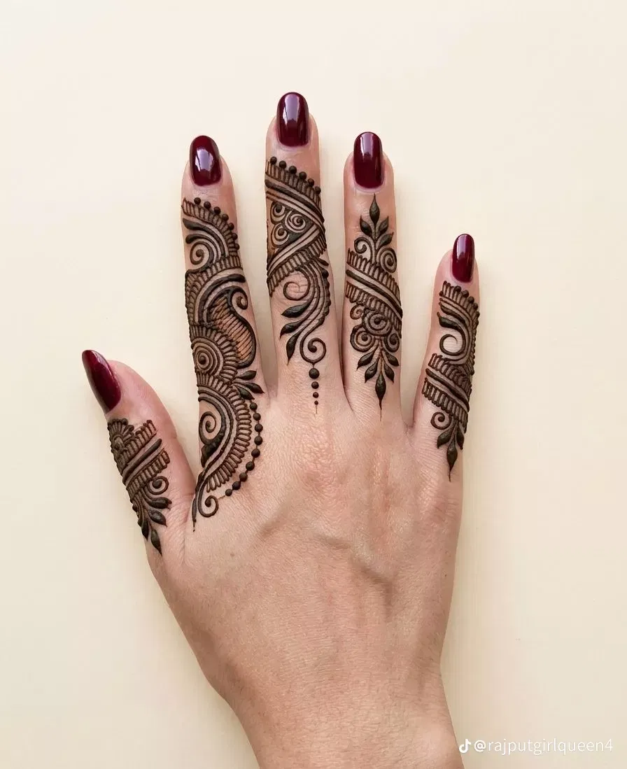 Royal Simple Back Hand Mehndi Design (4)