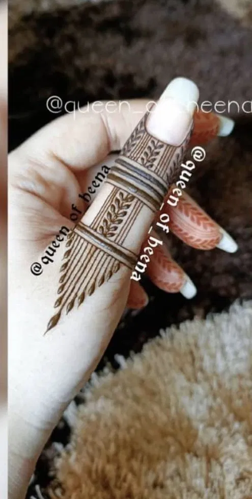 Royal Simple Finger Mehndi Design (3)
