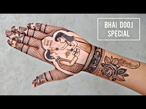 Bridal Full Hand Mehndi Design with Figures for Diwali