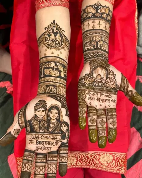 bridal indian figure foot mehndi design