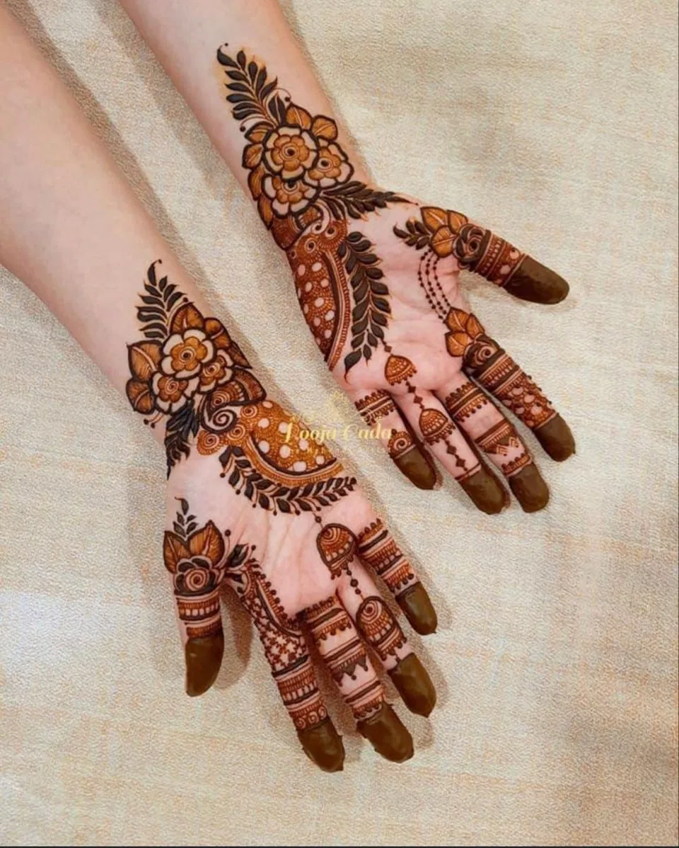 Arabic Dubai Full Hand Mehndi Design with Jaal