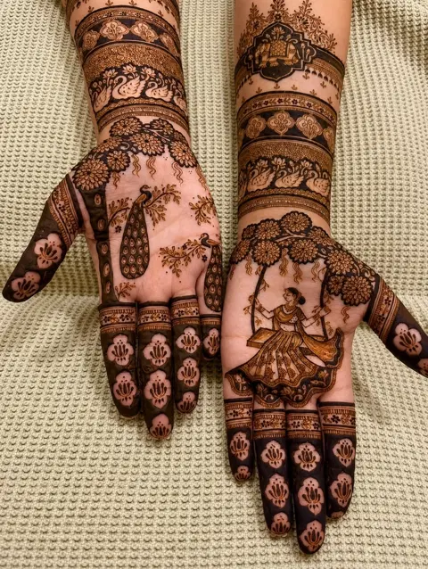 bridal stylish figure mehndi design