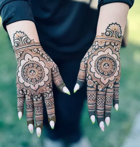 arabic bridal full hand mehndi design