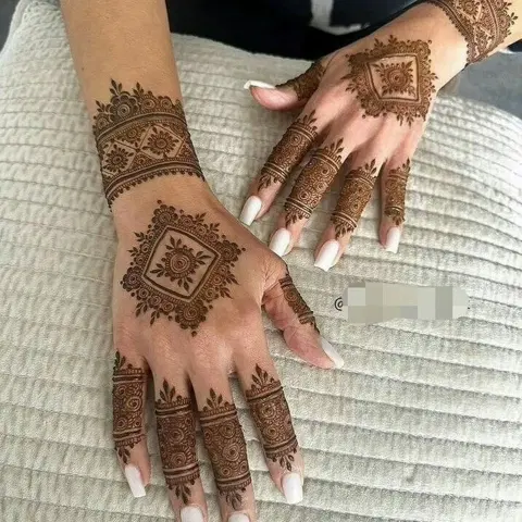 bridal jaal back hand mehndi design