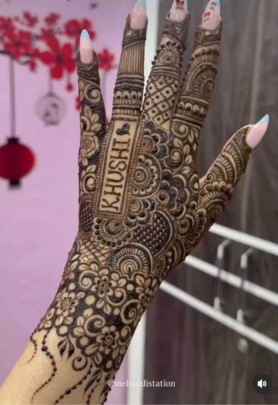 Bridal Back Hand Mehndi Design for Raksha Bandhan