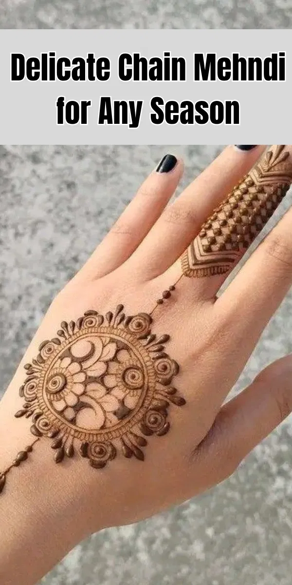 Bridal Back Hand Mehndi Design with Gol Tikki and Flowers (3)