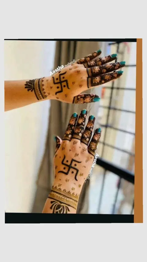 simple jaal front hand mehndi design