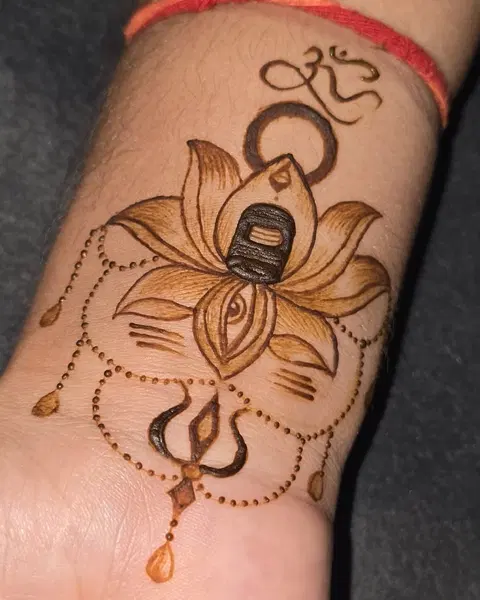 simple deity wrist mehndi design
