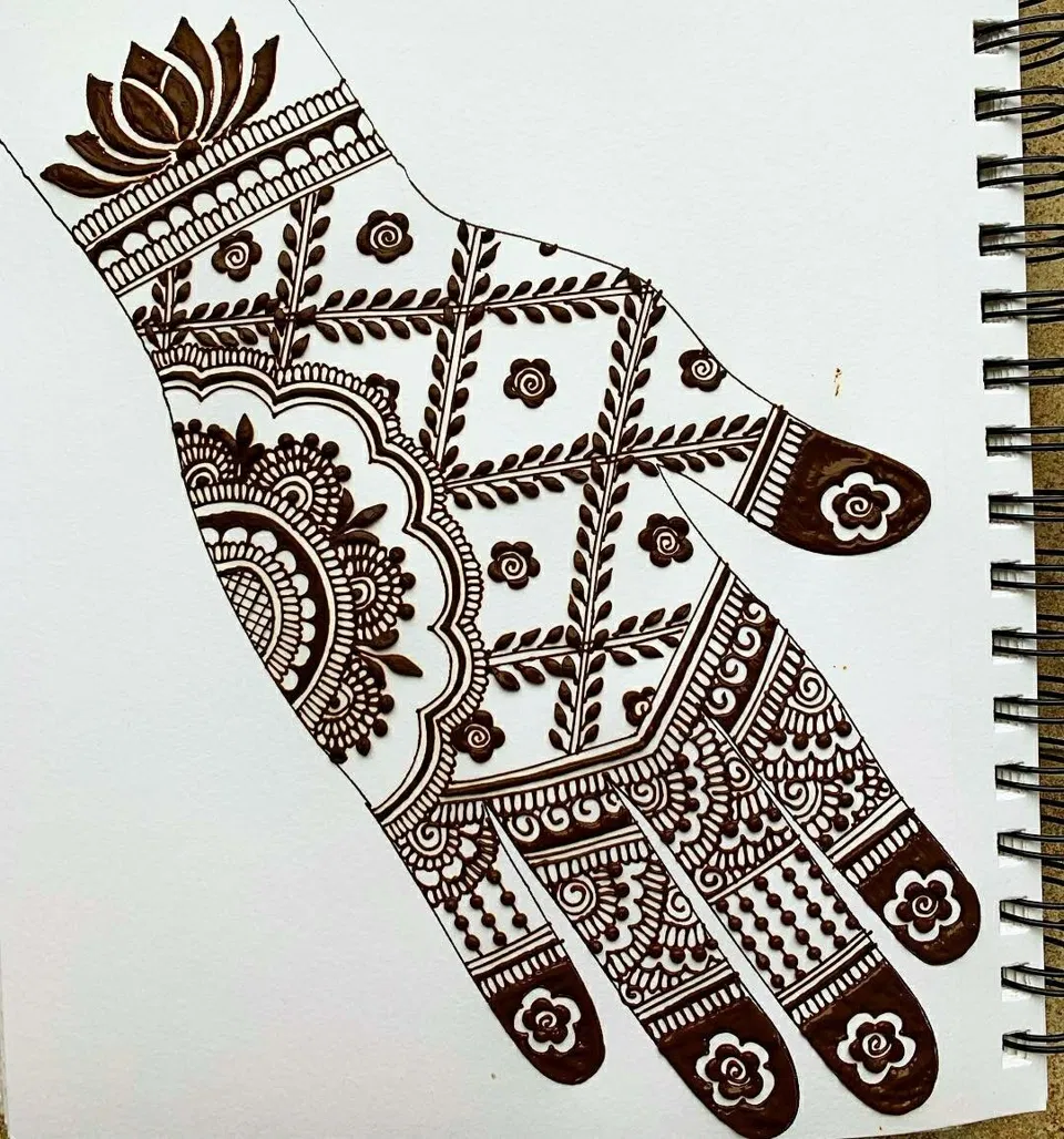 Simple Front Hand Mehndi Design (3)