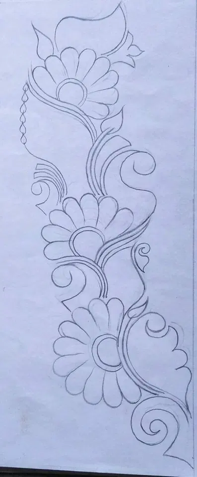 simple flower mehndi design