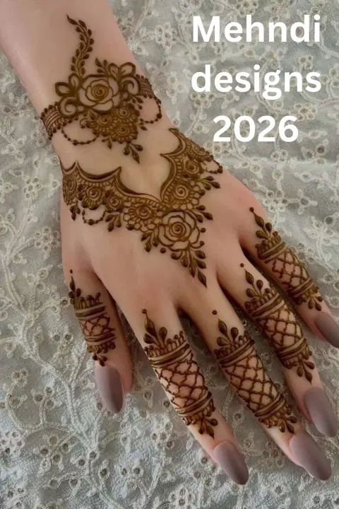 aesthetic simple heart back hand mehndi design
