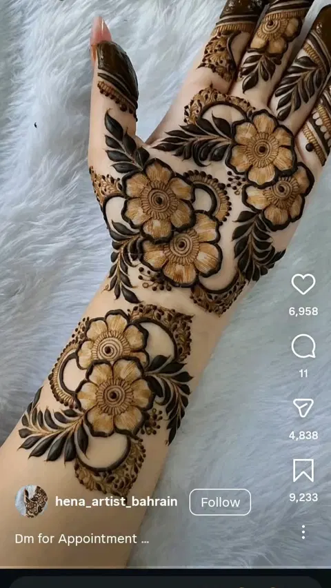 dubai circle finger mehndi design