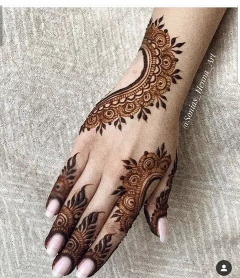 arabic simple bel arm mehndi design