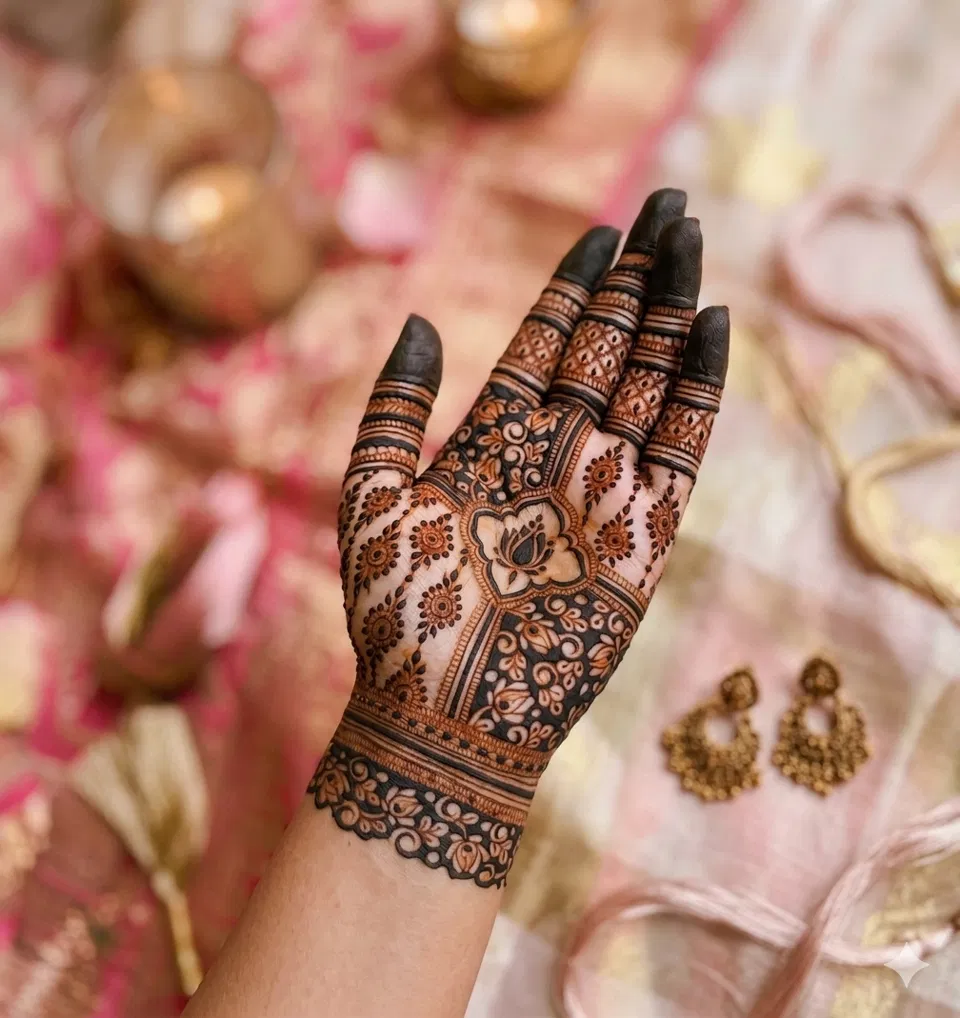 Aesthetic Bridal Finger Mehndi Design (7)