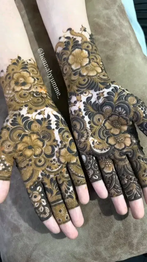 bridal dubai finger mehndi design