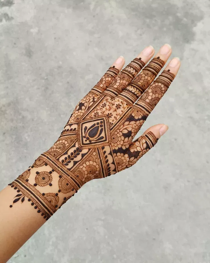 Simple Stylish Back Hand Mehndi Design for Eid (3)
