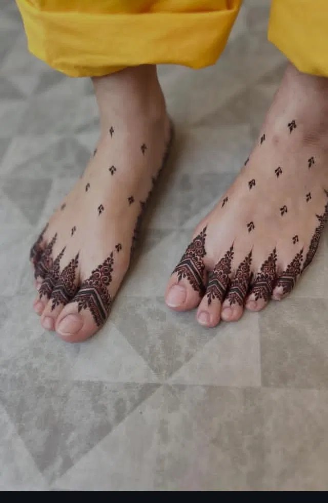 Pakistani Simple Back Hand Mehndi Design with Jaal (4)