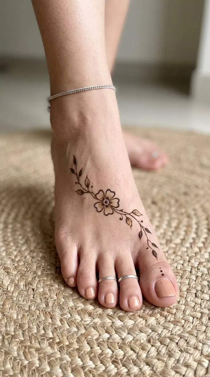 Arabic Simple Back Hand Mehndi Design with Flowers and Jaal (8)