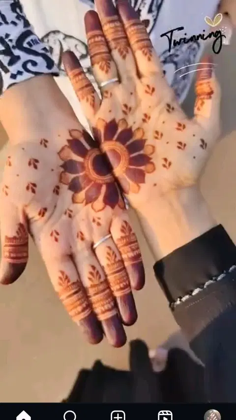 arabic simple finger mehndi design