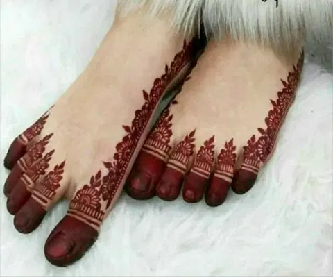 bridal pakistani flower finger mehndi design