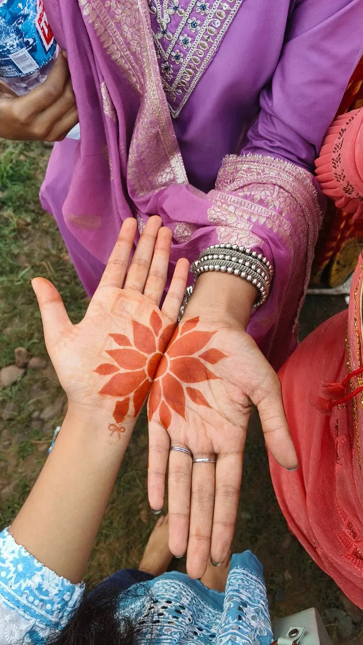 Simple Foot Mehndi Design with Jaal (5)