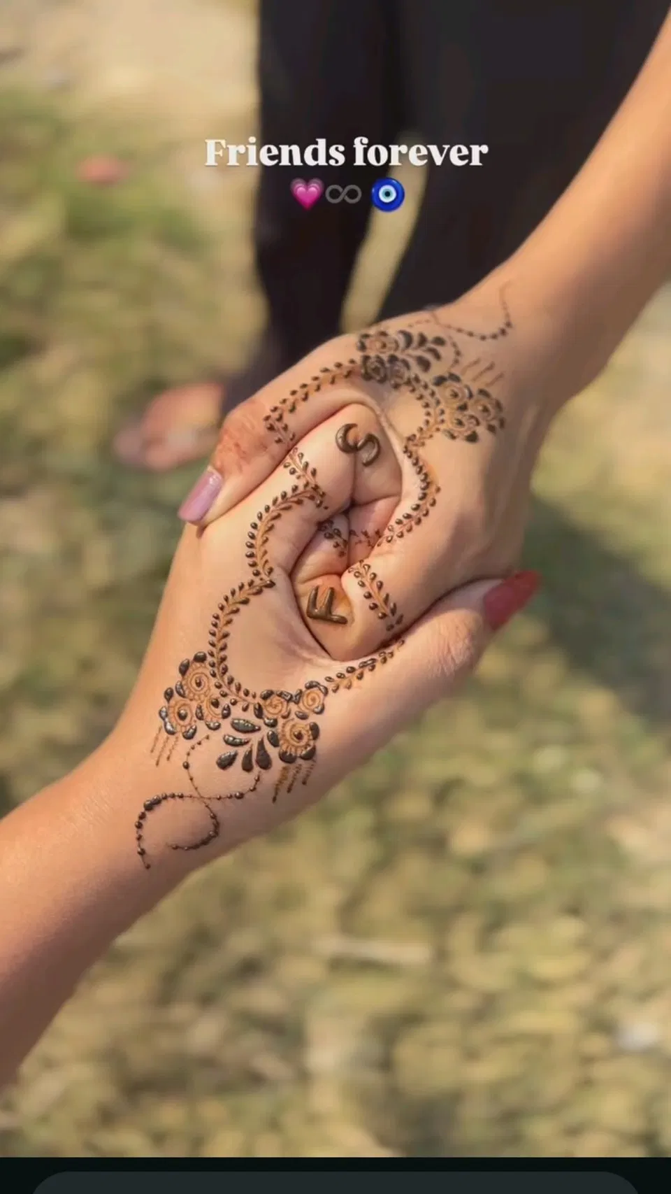 Minimal Simple Foot Mehndi Design with Hearts