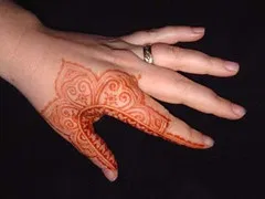 Simple Back Hand Mehndi Design with Jaal