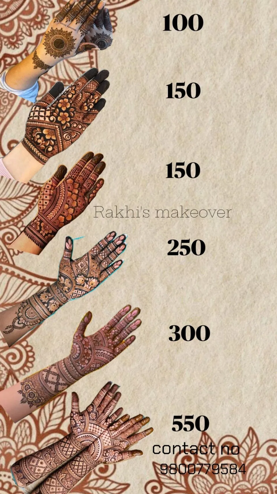 Arm Mehndi Design with Gol Tikki