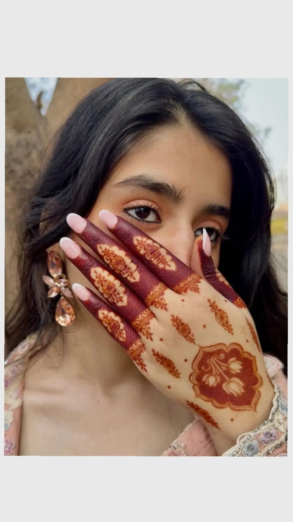 Aesthetic Simple Full Hand Mehndi Design for Engagement