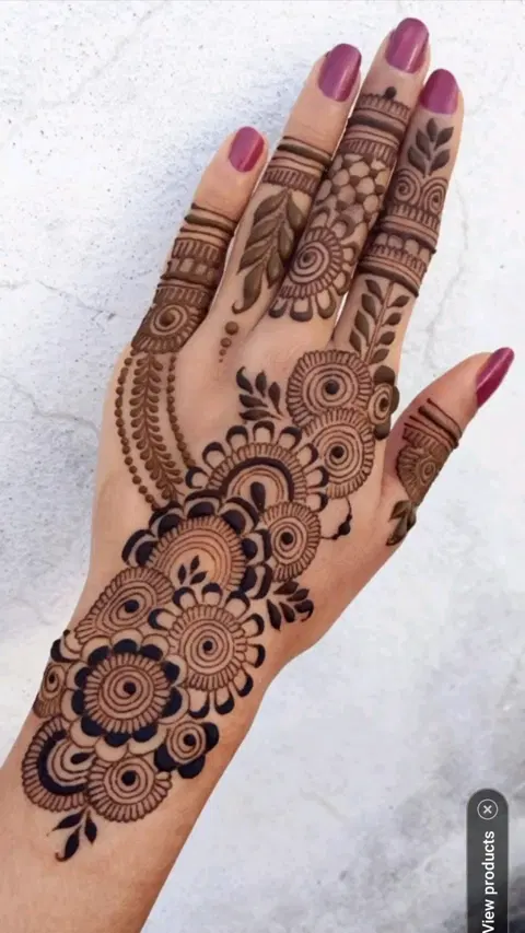 arabic simple deity arm mehndi design