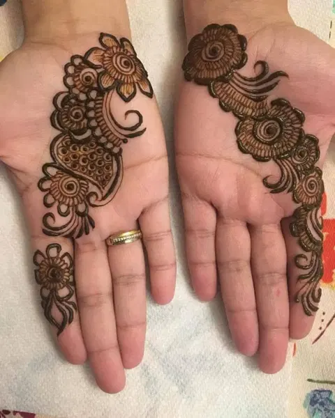 arabic simple bel front hand mehndi design