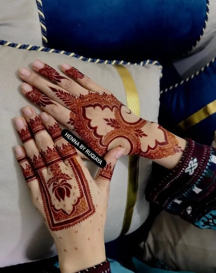 Bridal Dubai Finger Mehndi Design with Jaal