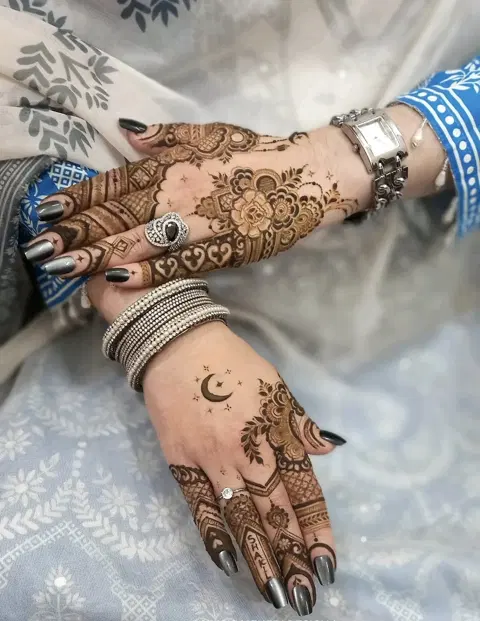 bridal full hand mehndi design