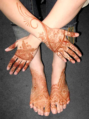 Simple Foot Mehndi Design with Jaal